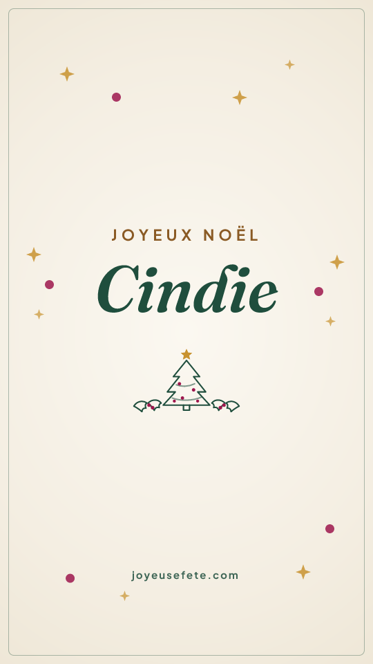 Image « Joyeux Noël Cindie » au format story