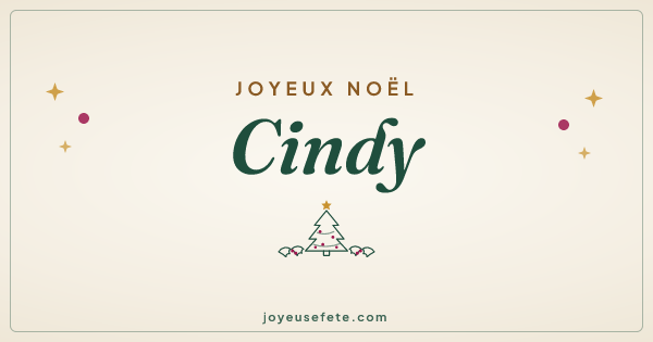 Image « Joyeux Noël Cindy » au format large