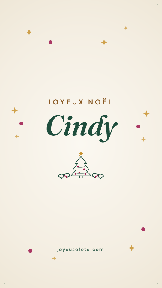 Image « Joyeux Noël Cindy » au format story