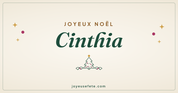 Image « Joyeux Noël Cinthia » au format large