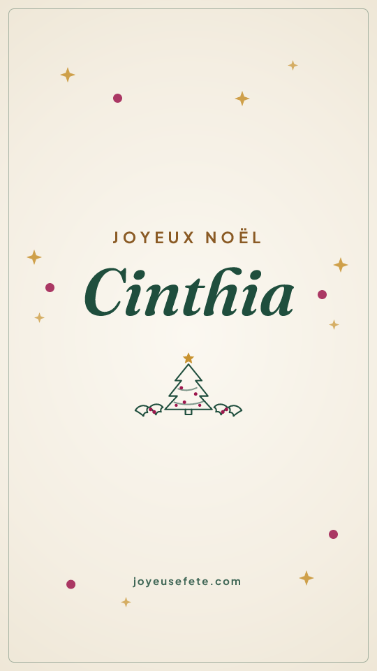 Image « Joyeux Noël Cinthia » au format story