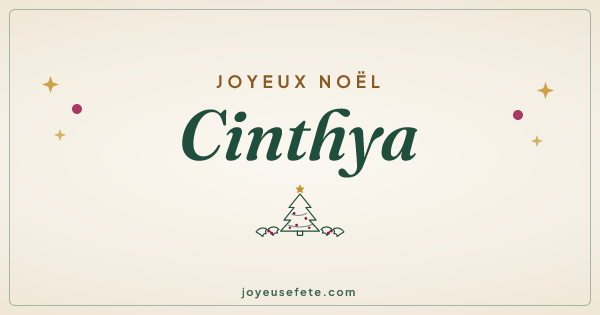 Image « Joyeux Noël Cinthya » au format large