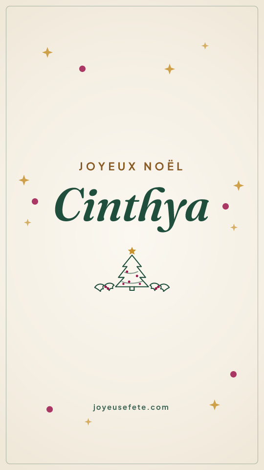 Image « Joyeux Noël Cinthya » au format story