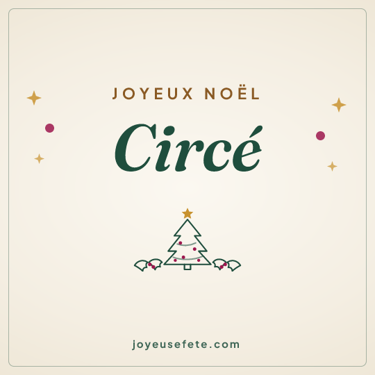Image carrée « Joyeux Noël Circé » pour WhatsApp
