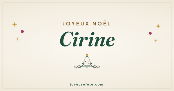 Image « Joyeux Noël Cirine » au format large