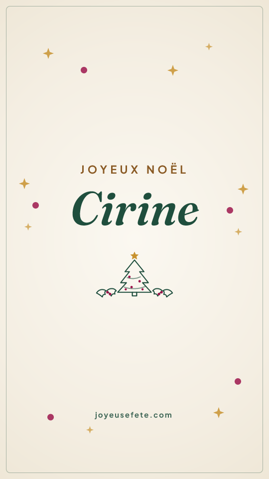 Image « Joyeux Noël Cirine » au format story
