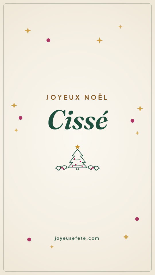 Image « Joyeux Noël Cissé » au format story