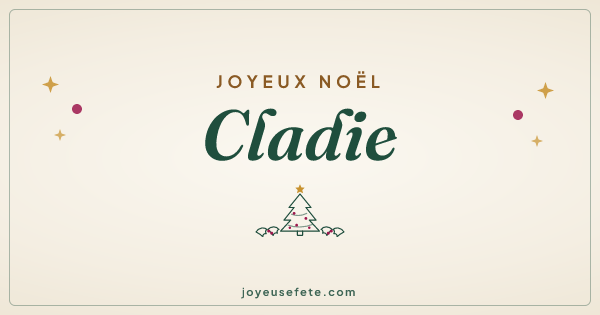 Image « Joyeux Noël Cladie » au format large