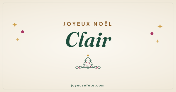 Image « Joyeux Noël Clair » au format large