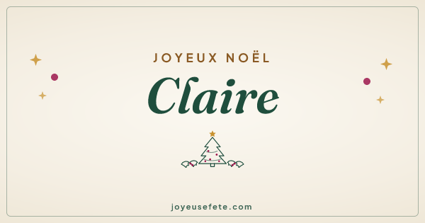 Image « Joyeux Noël Claire » au format large