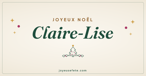 Image « Joyeux Noël Claire-Lise » au format large