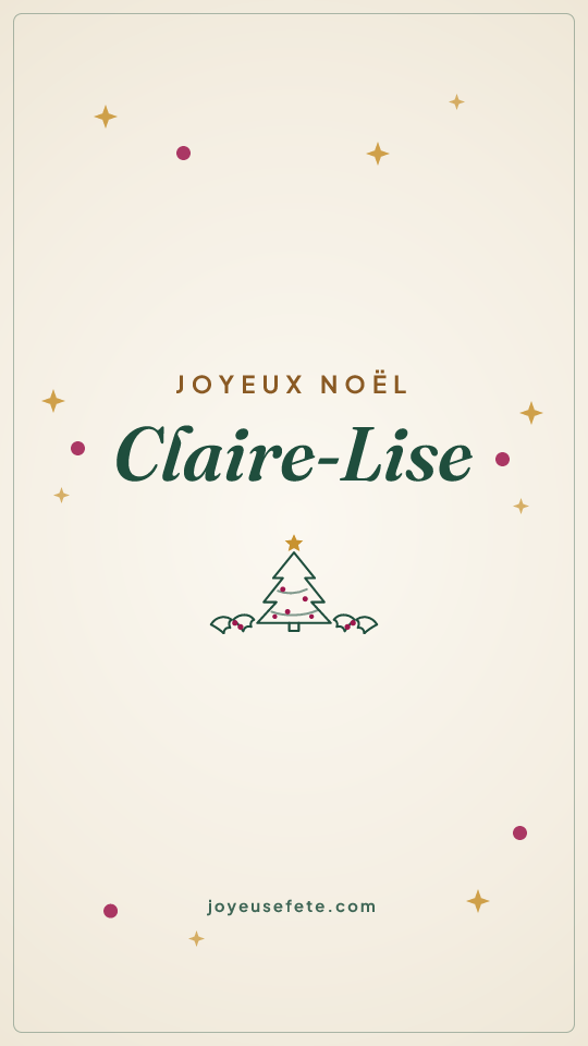 Image « Joyeux Noël Claire-Lise » au format story