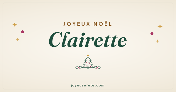 Image « Joyeux Noël Clairette » au format large