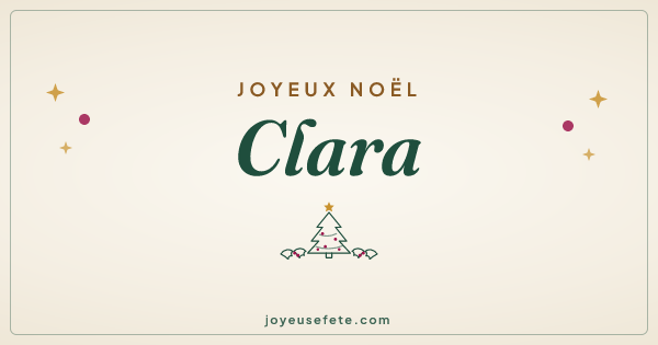 Image « Joyeux Noël Clara » au format large