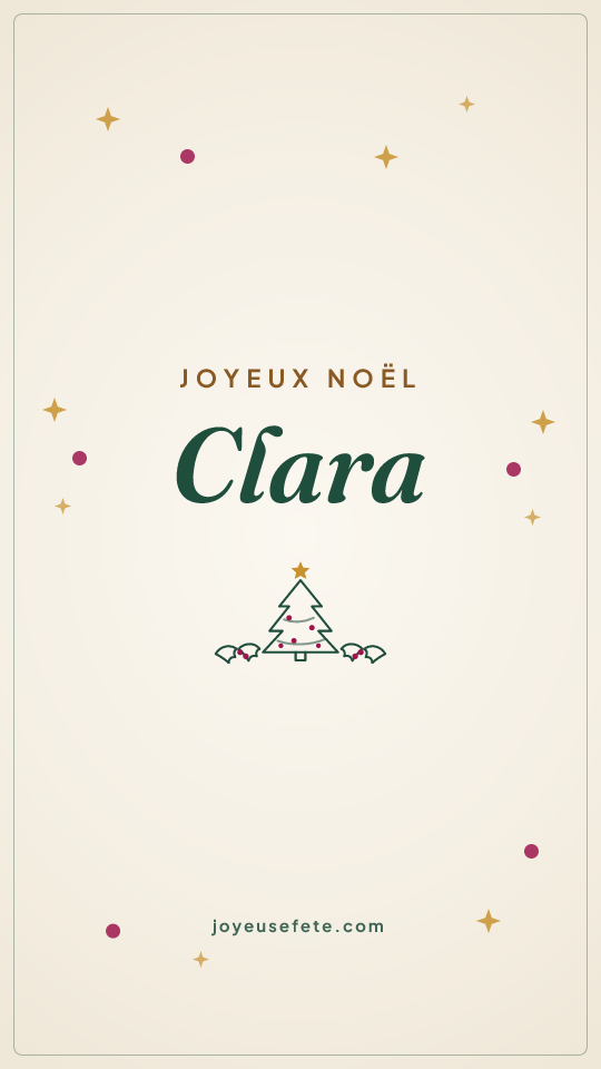 Image « Joyeux Noël Clara » au format story