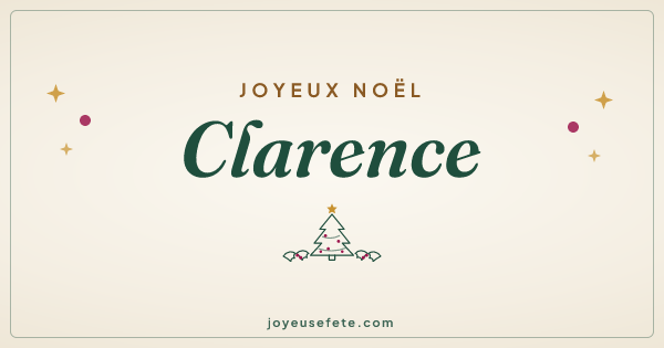 Image « Joyeux Noël Clarence » au format large