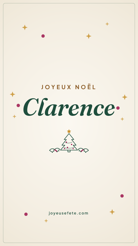Image « Joyeux Noël Clarence » au format story