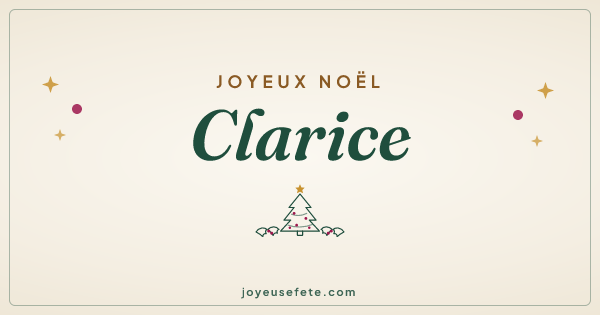 Image « Joyeux Noël Clarice » au format large