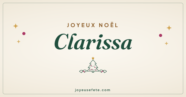 Image « Joyeux Noël Clarissa » au format large