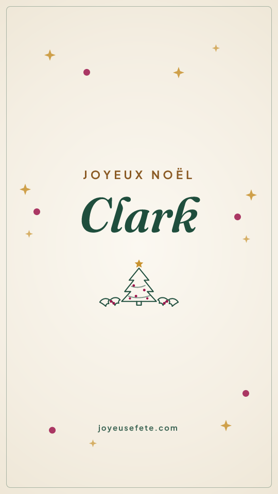 Image « Joyeux Noël Clark » au format story