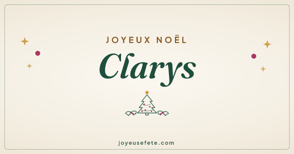Image « Joyeux Noël Clarys » au format large