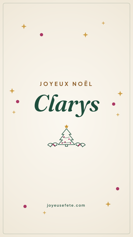 Image « Joyeux Noël Clarys » au format story