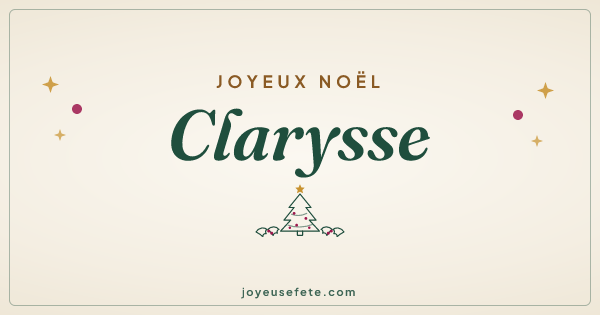 Image « Joyeux Noël Clarysse » au format large