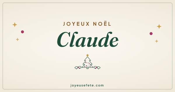 Image « Joyeux Noël Claude » au format large