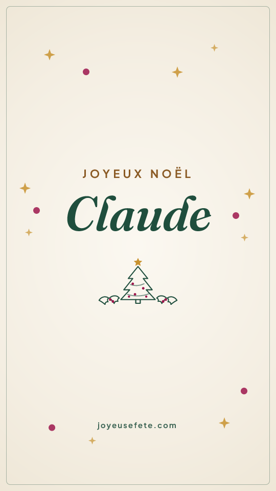 Image « Joyeux Noël Claude » au format story