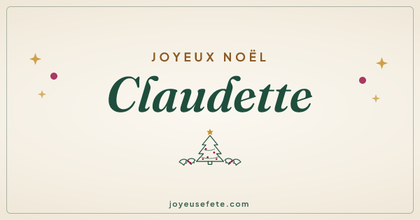 Image « Joyeux Noël Claudette » au format large