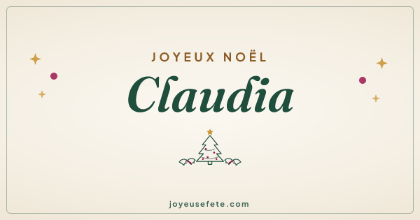 Image « Joyeux Noël Claudia » au format large