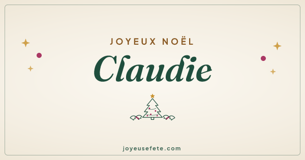 Image « Joyeux Noël Claudie » au format large