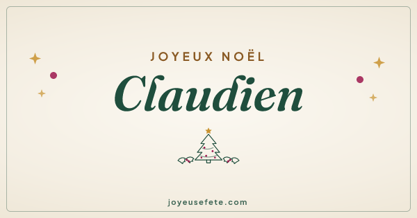 Image « Joyeux Noël Claudien » au format large
