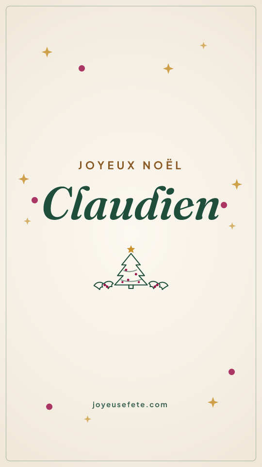 Image « Joyeux Noël Claudien » au format story