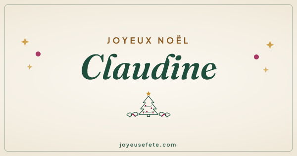 Image « Joyeux Noël Claudine » au format large