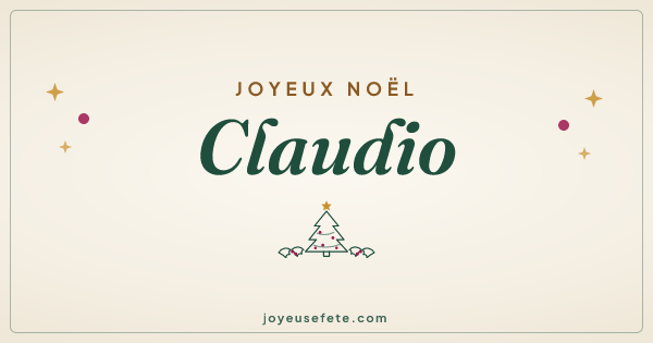 Image « Joyeux Noël Claudio » au format large