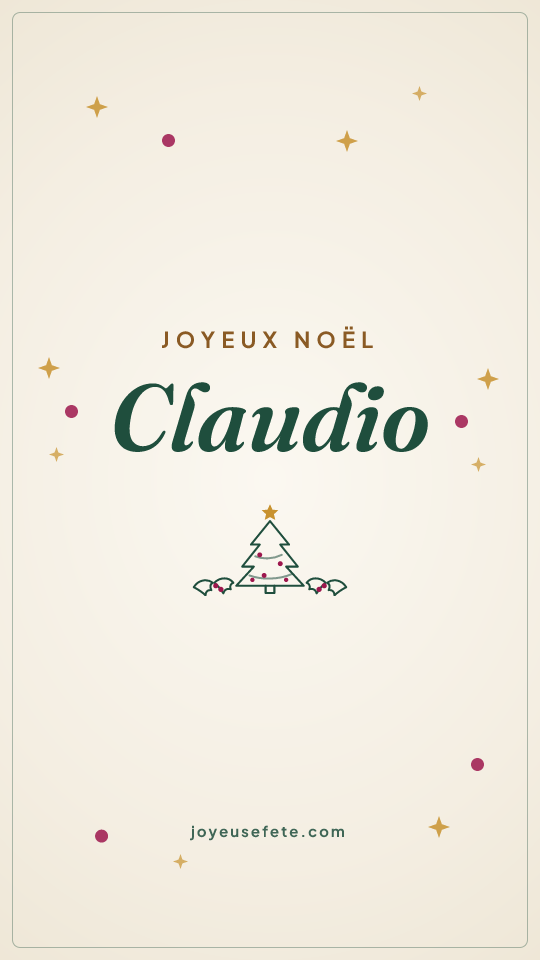Image « Joyeux Noël Claudio » au format story
