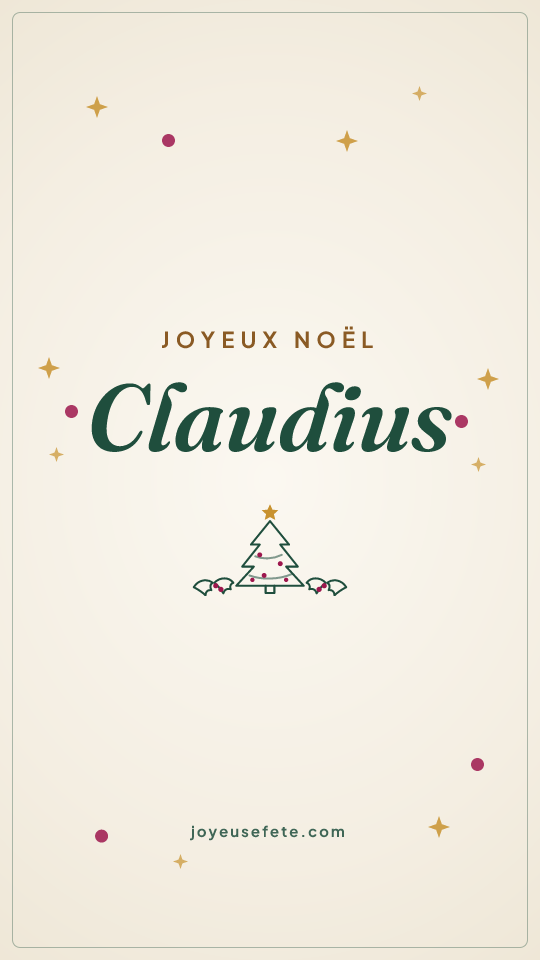 Image « Joyeux Noël Claudius » au format story