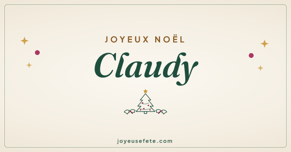 Image « Joyeux Noël Claudy » au format large
