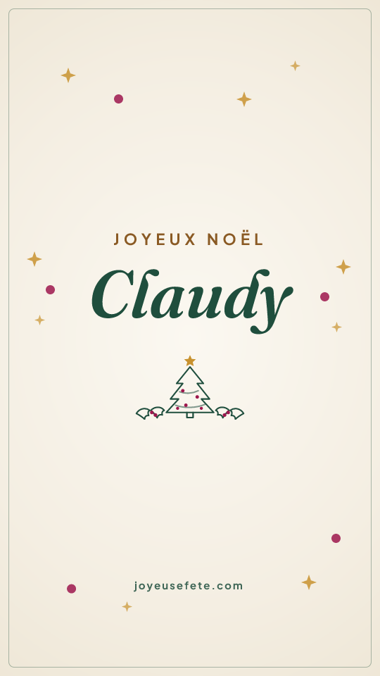 Image « Joyeux Noël Claudy » au format story