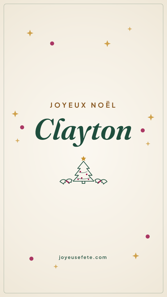 Image « Joyeux Noël Clayton » au format story