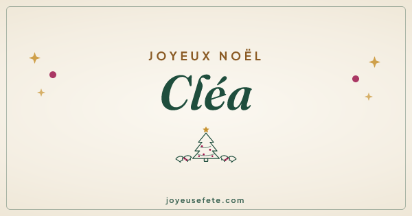 Image « Joyeux Noël Cléa » au format large