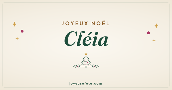 Image « Joyeux Noël Cléia » au format large