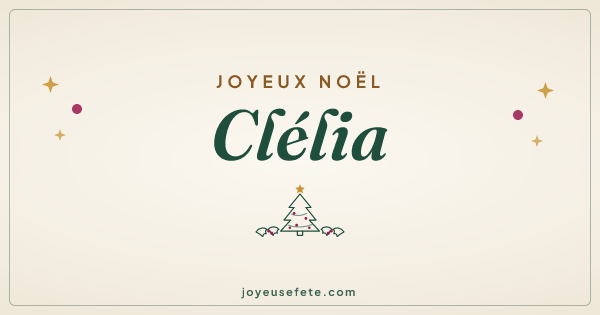 Image « Joyeux Noël Clélia » au format large