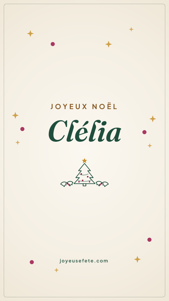 Image « Joyeux Noël Clélia » au format story