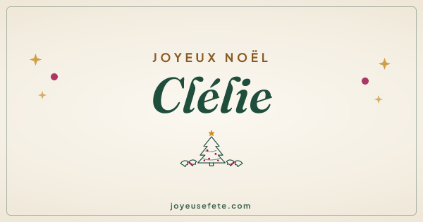 Image « Joyeux Noël Clélie » au format large