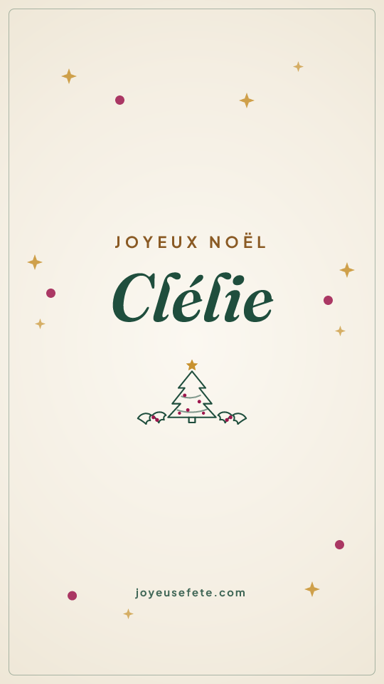 Image « Joyeux Noël Clélie » au format story