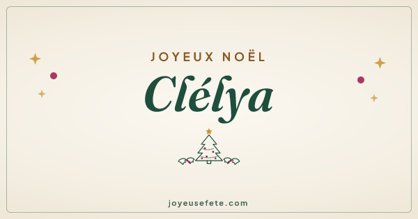 Image « Joyeux Noël Clélya » au format large