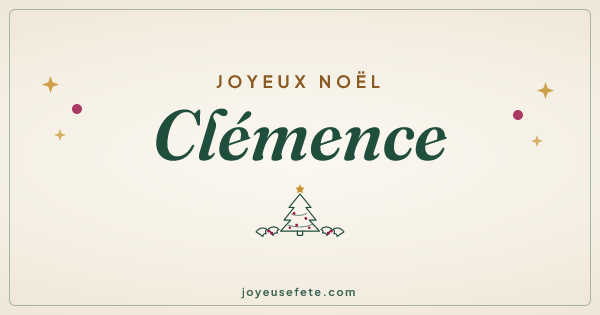 Image « Joyeux Noël Clémence » au format large