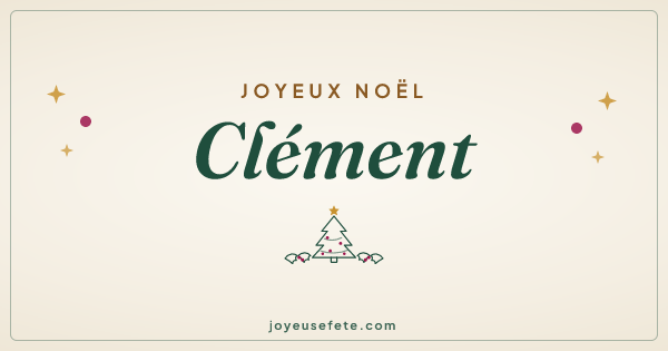 Image « Joyeux Noël Clément » au format large